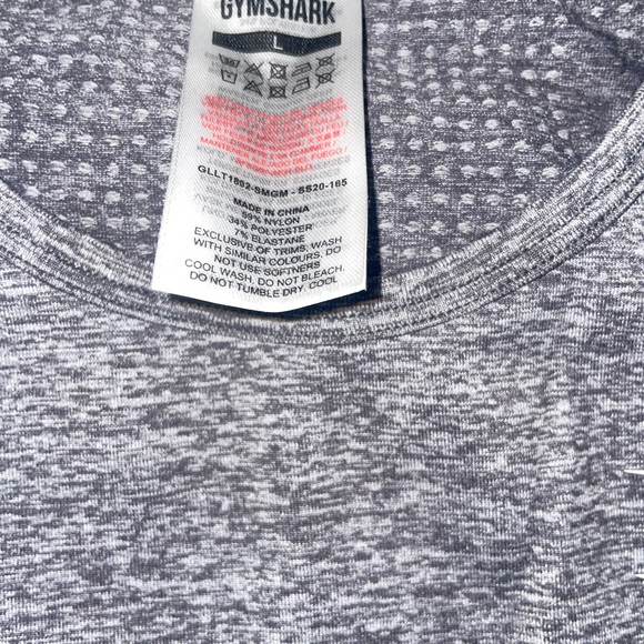 Grey marl Gymshark non crop long sleeve - Picture 3 of 5